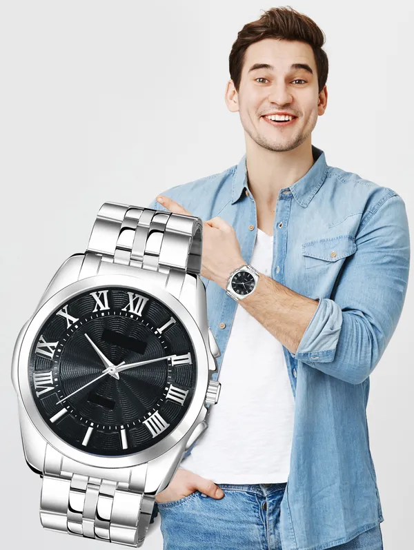 Black_3D_Roman_Stainless_Steel_Analog_Watch_For_Men_LR125