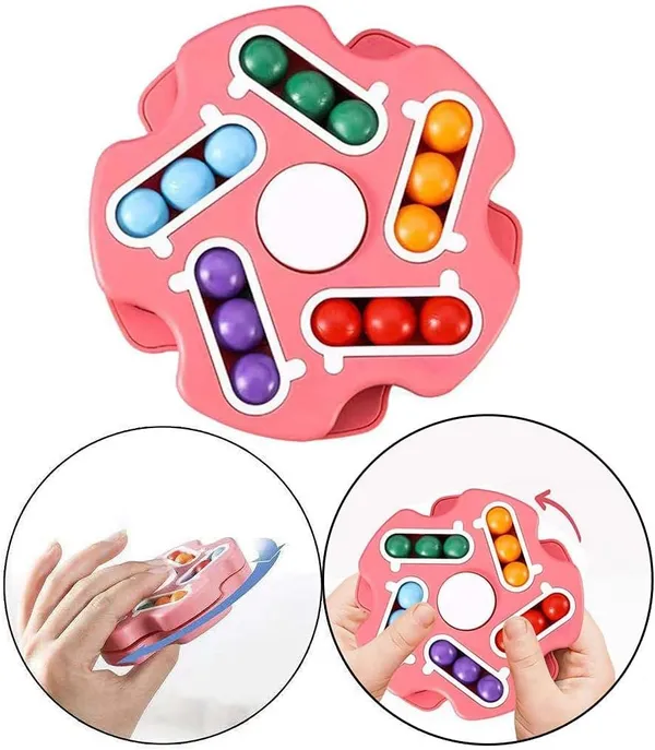 2-in-1_Fidget_Spinner_Magic_Cube_Puzzle_-_Rotating_Magic_Bean_Color_Sorting_Toy_for_Stress_Relief,_Focus_&_Brain_Exercise_for_Kids