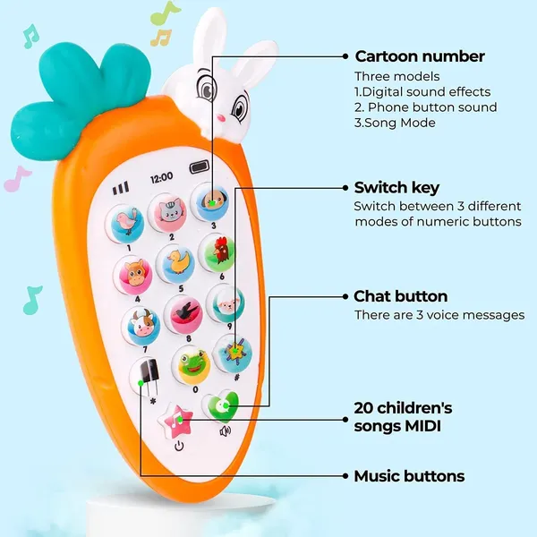 Kids_Musical_Mobile_Toy_Phone_-_Carrot_Shape_Early_Educational_Mobile_with_Songs_MIDI,_Chat_Buttons_&_3_Sound_Modes_for_Toddlers_Boys_&_Girls