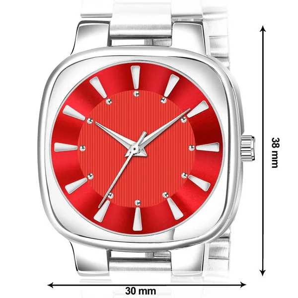 New_Trending_Red-Silver_Round_Braclet_Professional_LR304