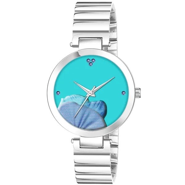 New_Trending_Blue-Silver_Round_Braclet_Colorfull_Flower_LR310