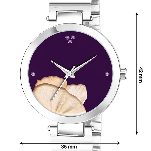 New_Trending_Purple-Silver_Round_Braclet_Colorfull_Flower_LR311