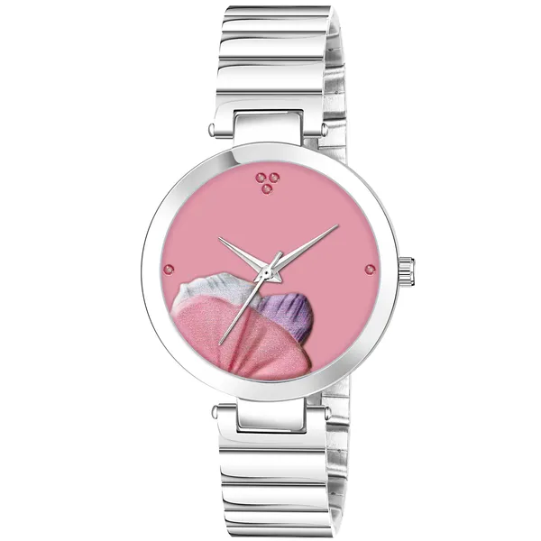New_Trending_Pink-Silver_Round_Braclet_Colorfull_Flower_LR313