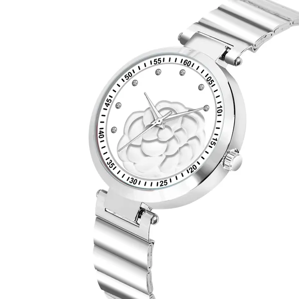 New_Trending_White-Silver_Round_Braclet_3D_Flower_LR319