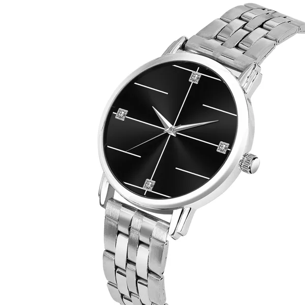 New_Trending_Black-Silver_Round_Braclet_Professional_Diamond_Studed_LR320