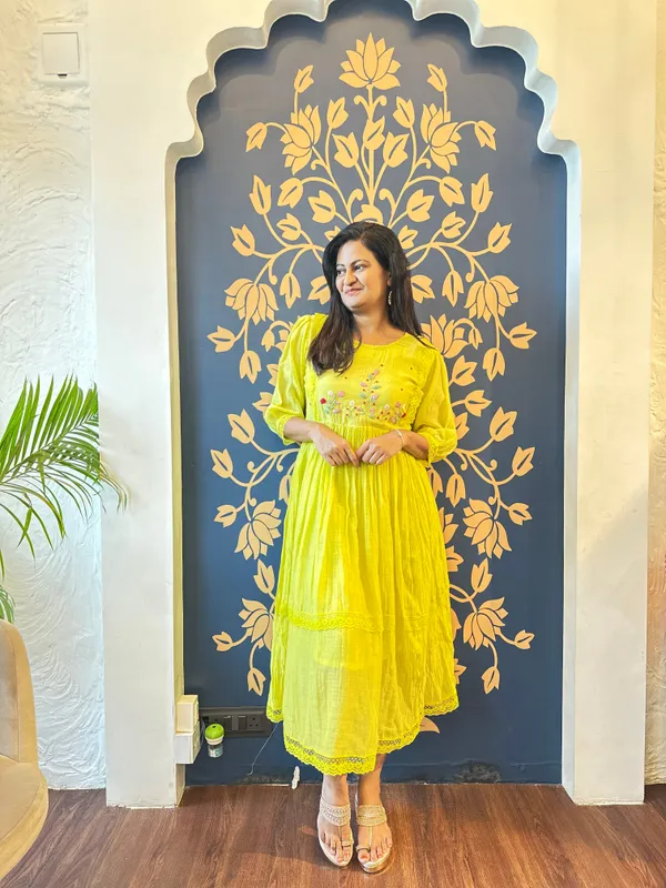 Lime_Green_Premium_Blossom_Midi_Dress_For_Women