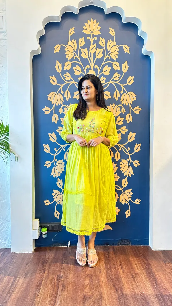 Lime_Green_Premium_Blossom_Midi_Dress_For_Women