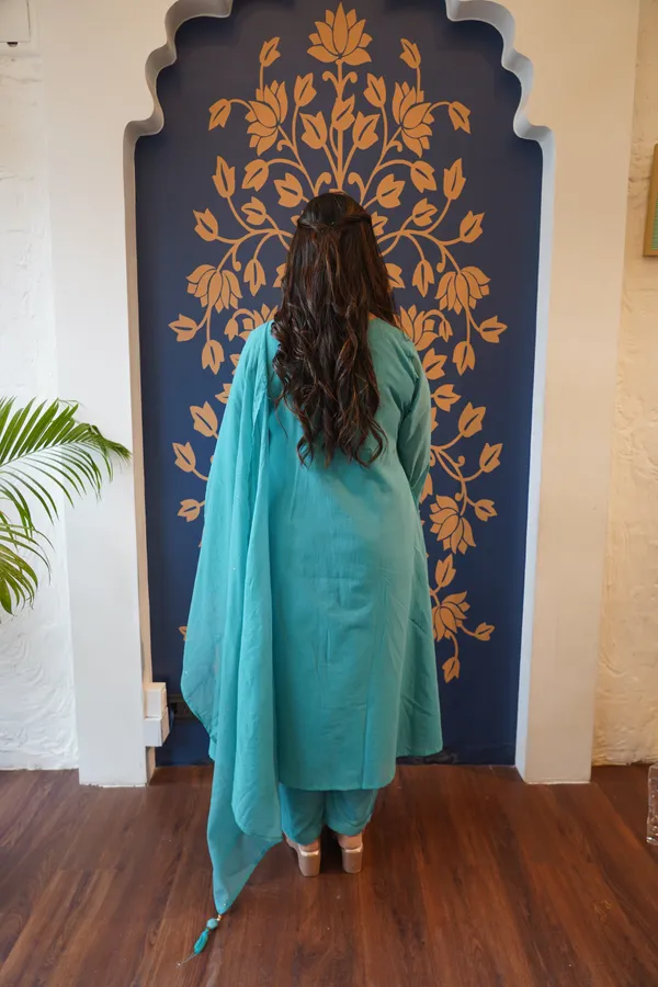 Aqua_Blue_Aqua_Elegance_Kurta_Set_For_Women