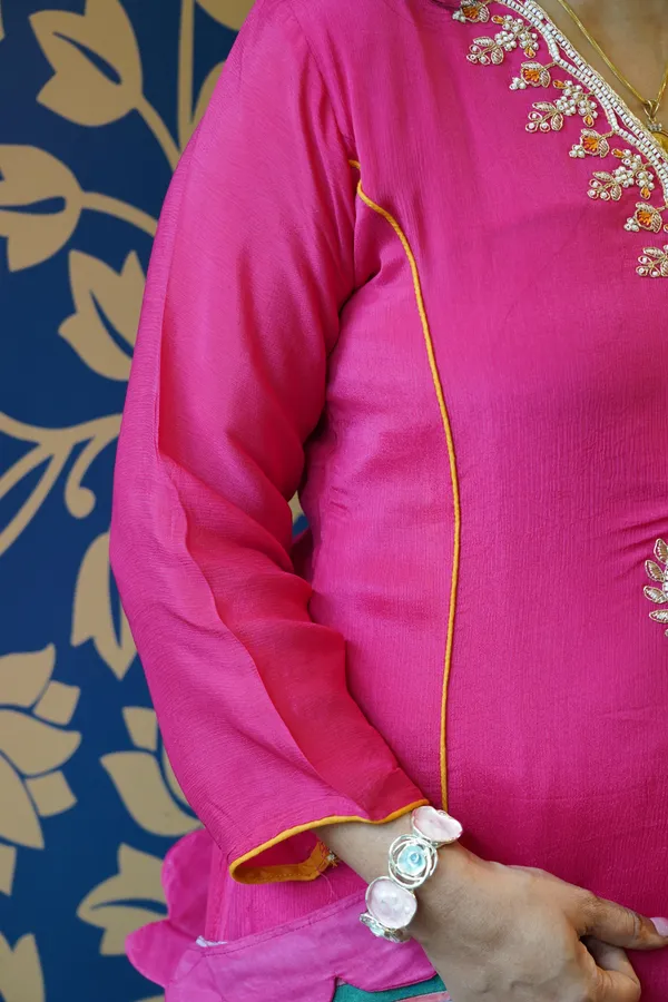 Rani_Pink_Noor_Embroidered_Kurta_Set_For_Women