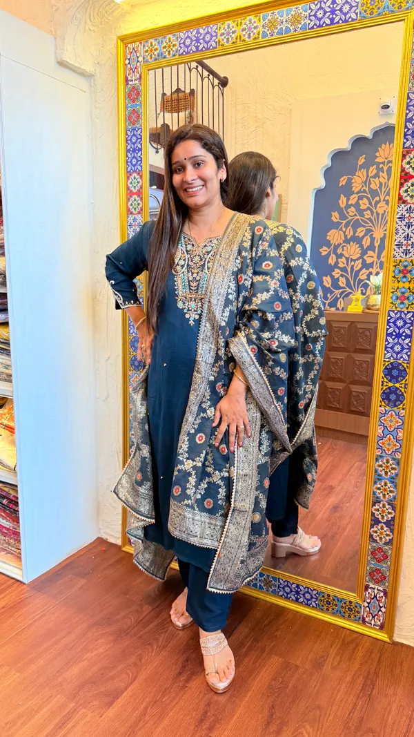 Dark_Indigo_Blue_Festive_Glam_Handcrafted_Silk_Suit_Set_For_Women