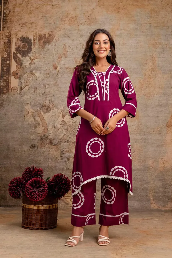 Wine_Printed_Kite_Shaped_Casual_Wear_Co-Ord_Set_For_Women