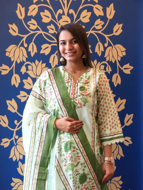 Mint_Green_Floral_Printed_Cotton_Suit_Set_For_Women