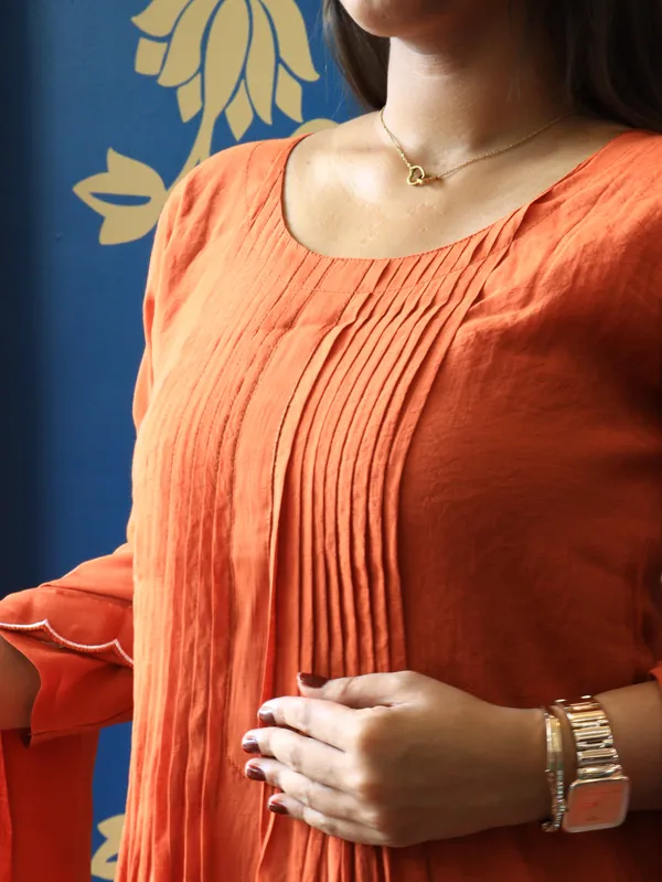Rust_Orange_Gulbahar_Hand-Embroidery_Suit_Set_For_Women
