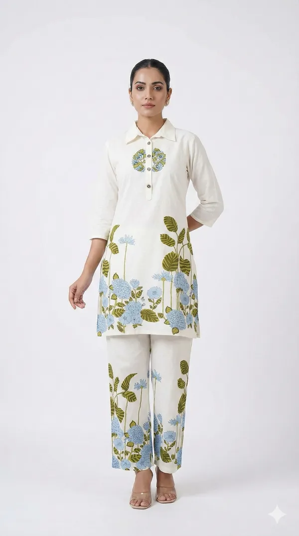 Ivory_Garden_Breeze_Hydrangea_Print_Co-Ord_Set_For_Women