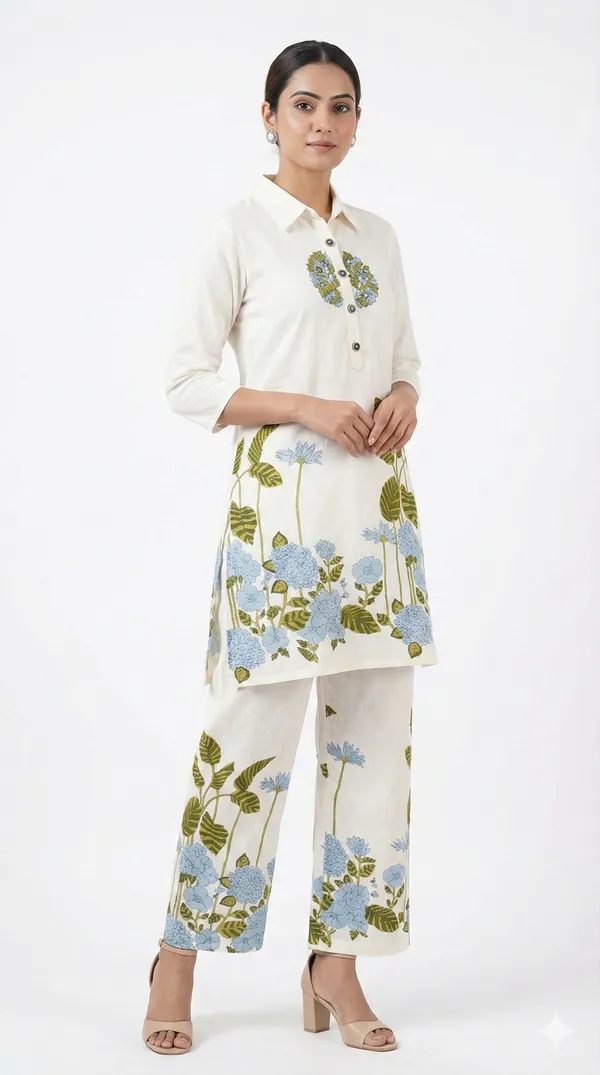 Ivory_Garden_Breeze_Hydrangea_Print_Co-Ord_Set_For_Women