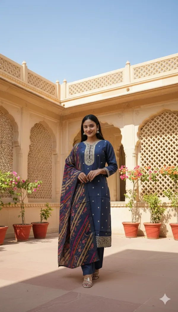Navy_Blue_The_Sapphire_Regalia_Embroidered_Kurta_Set_For_Women