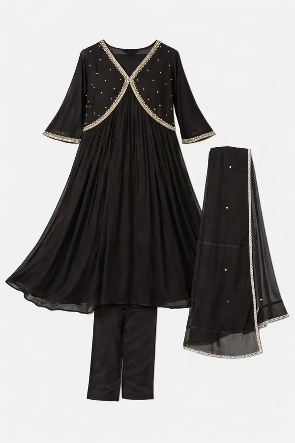Black_Embellished_Anarkali_3-Piece_Set_For_Women