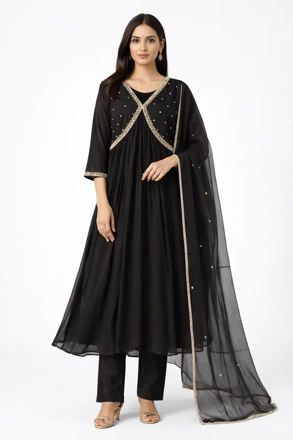 Black_Embellished_Anarkali_3-Piece_Set_For_Women