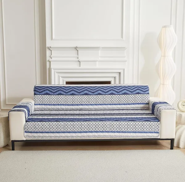 Boho_Navy_Non_Slip_Quilted_Sofa_Protector_Mat_Thick_Printed_With_Strap_For_Home