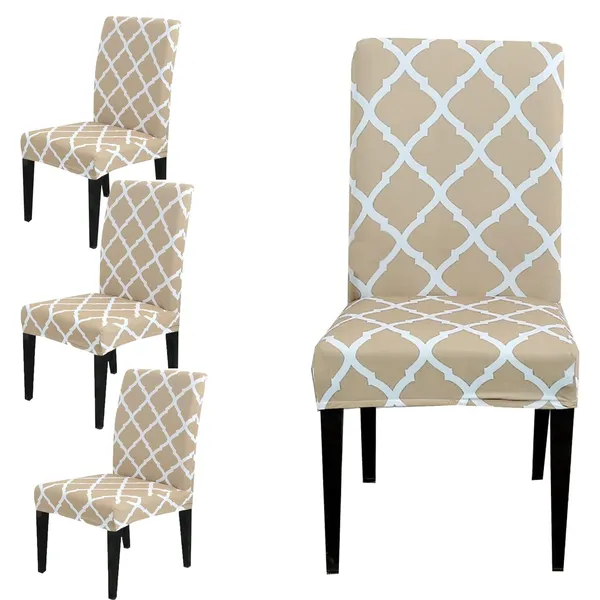 Biege_Printed_Diamond_Chair_Cover_For_Home