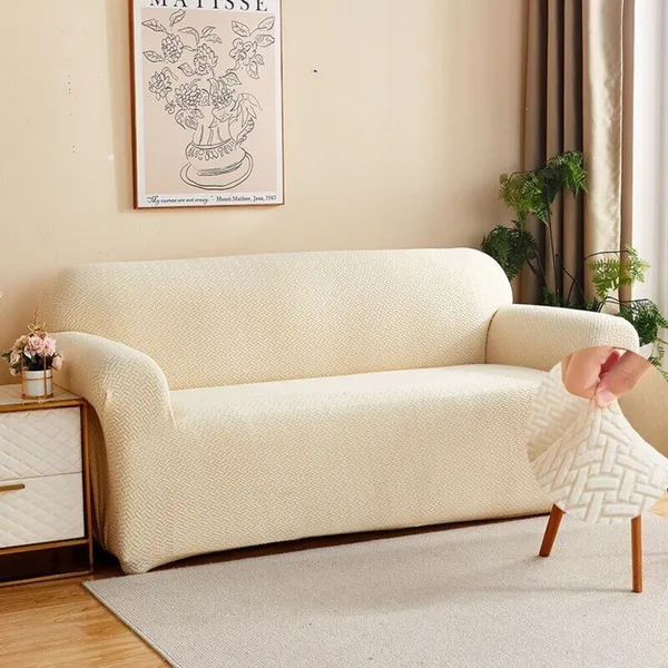 Cream_L_Shape_Polar_Fleece_Sofa_Cover_For_Home
