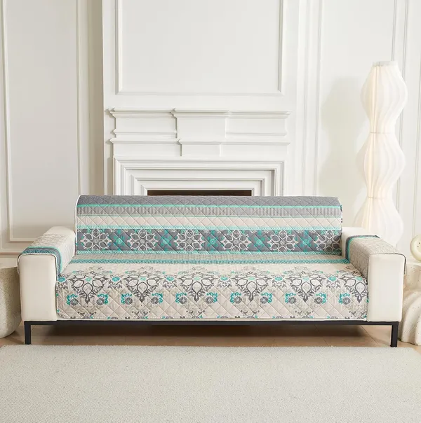 Boho_Green_Non_Slip_Quilted_Sofa_Protector_Mat_Thick_Printed_With_Strap_For_Home