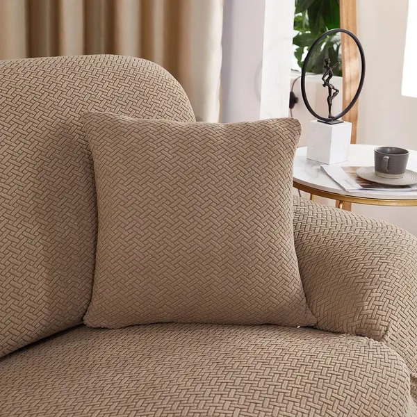 Khaki_Polar_Fleece_Sofa_Cover_For_Home