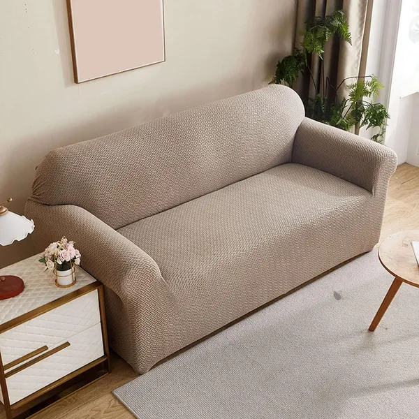 Khaki_Polar_Fleece_Sofa_Cover_For_Home