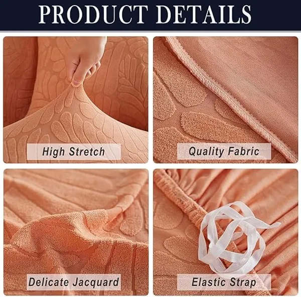 Orange_Trendily_Emboss_Fabric_Leaf_Sofa_Cover_For_Home