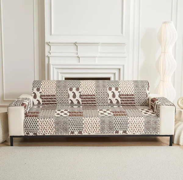 Boho_Brown_Non_Slip_Quilted_Sofa_Protector_Mat_Thick_Printed_With_Strap_For_Home