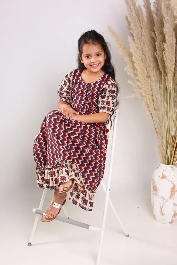 Multicolour_Cotton_Fit_And_Flare_Maxi_Dress_For_Girls