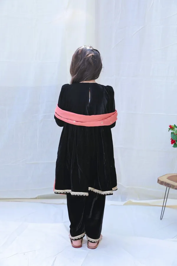 Black_Round_Neck_Pearl_Work_Velvet_Kurta_With_Trousers_And_Dupattaforgirls