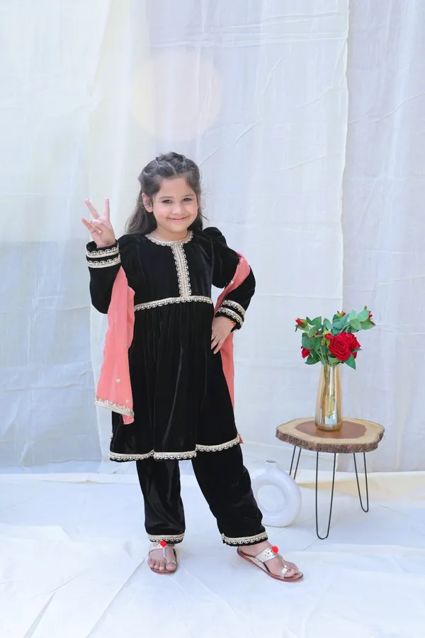 Black_Round_Neck_Pearl_Work_Velvet_Kurta_With_Trousers_And_Dupattaforgirls