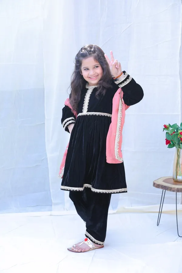 Black_Round_Neck_Pearl_Work_Velvet_Kurta_With_Trousers_And_Dupattaforgirls