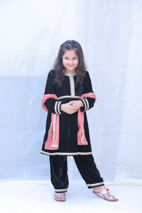 Black_Round_Neck_Pearl_Work_Velvet_Kurta_With_Trousers_And_Dupattaforgirls