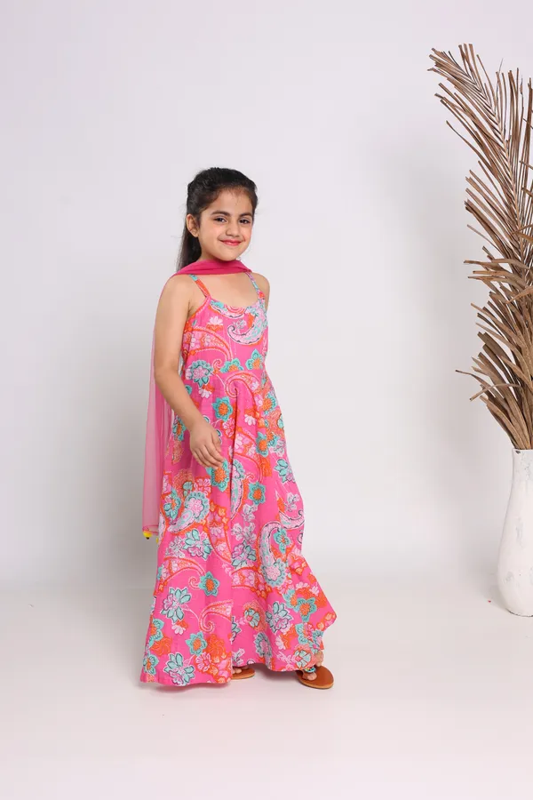 Pink_Cotton_Fit_And_Flare_Maxi_Dress_For_Girls