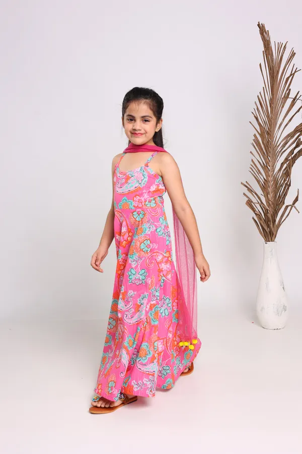 Pink_Cotton_Fit_And_Flare_Maxi_Dress_For_Girls