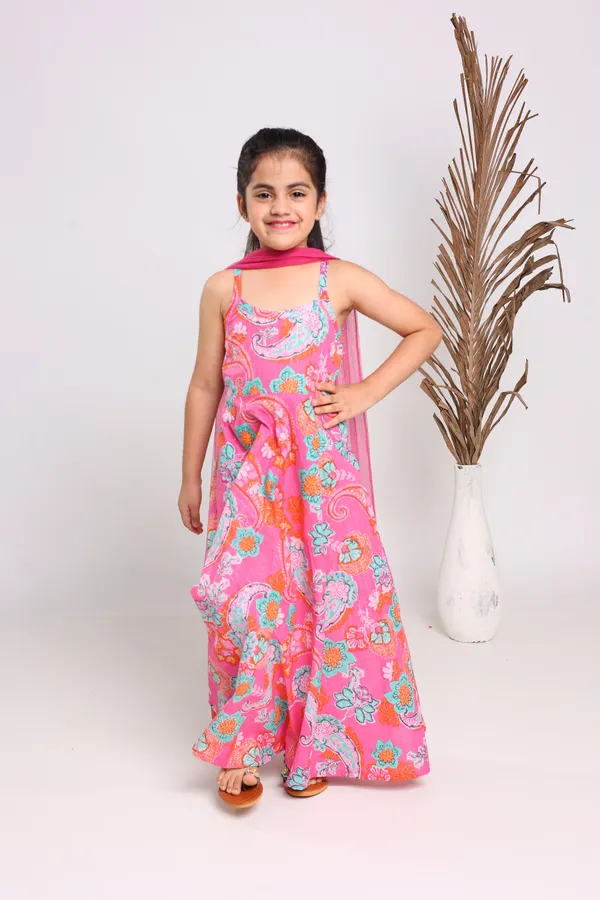 Pink_Cotton_Fit_And_Flare_Maxi_Dress_For_Girls