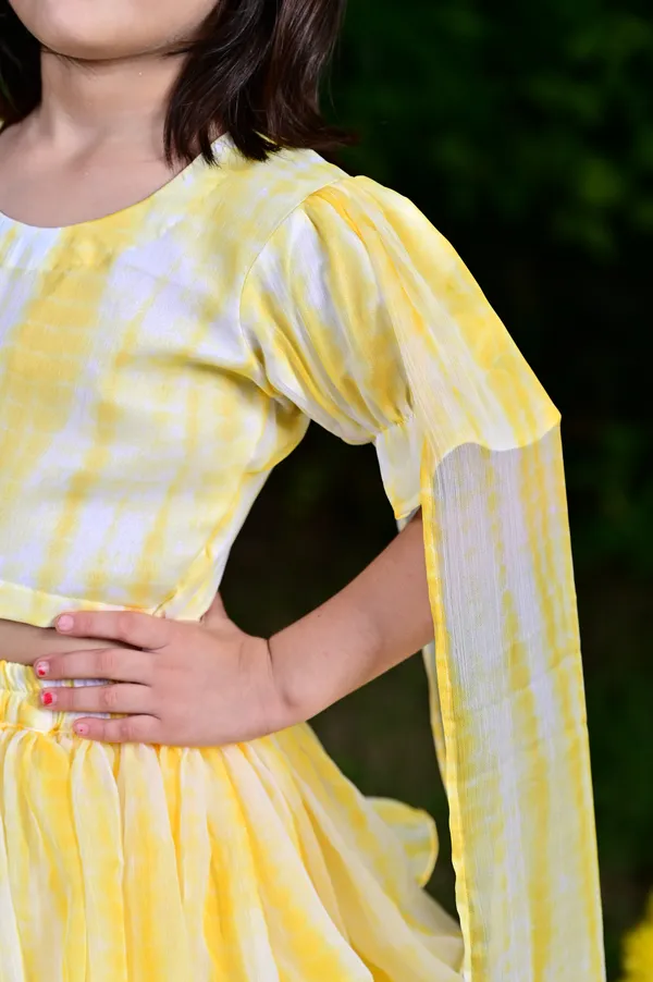 Lemon_Yellow_Tie_And_Die_Printed_Chiffon_Lehenga_Choli_For_Girls