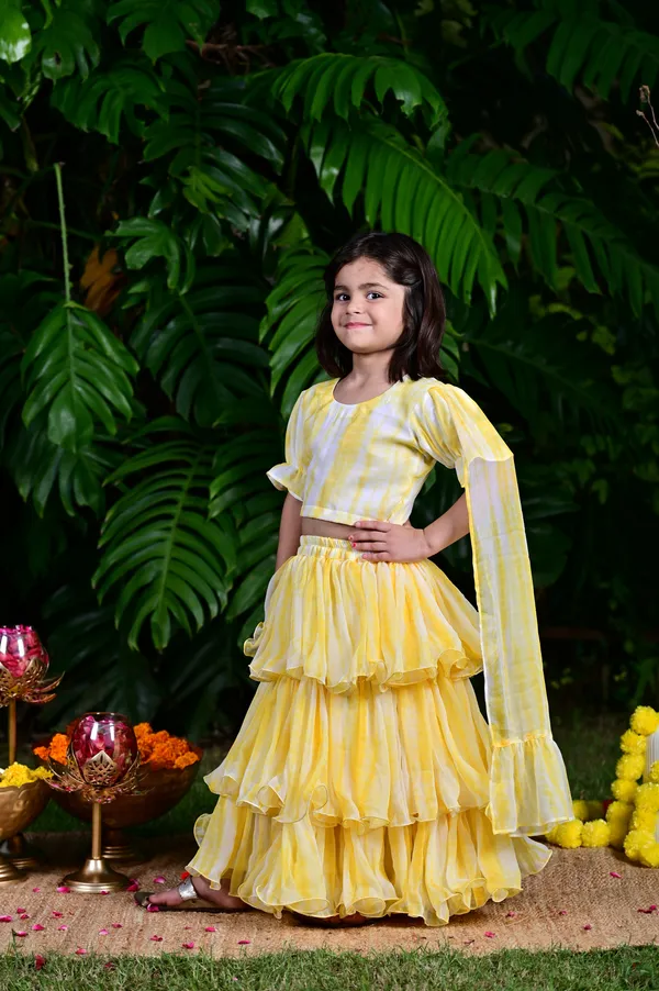 Lemon_Yellow_Tie_And_Die_Printed_Chiffon_Lehenga_Choli_For_Girls