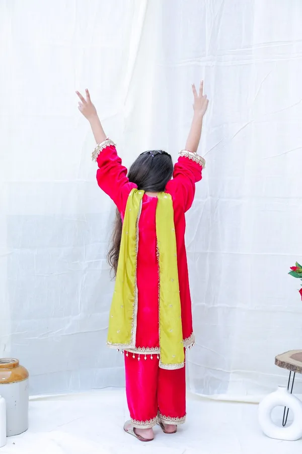 Fuchsia_Round_Neck_Gotta_Patti_Velvet_Kurta_With_Palazzos_And_Dupattaforgirls