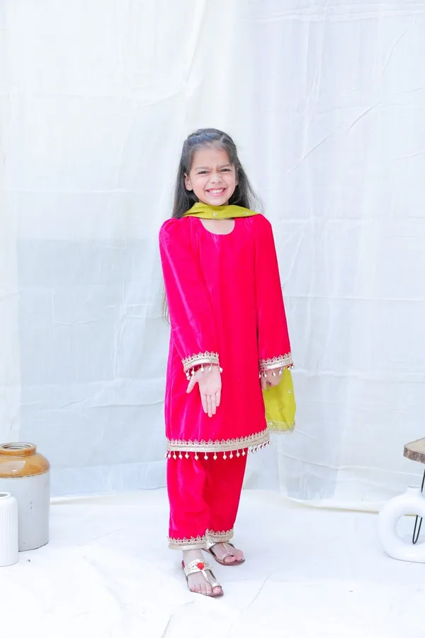 Fuchsia_Round_Neck_Gotta_Patti_Velvet_Kurta_With_Palazzos_And_Dupattaforgirls