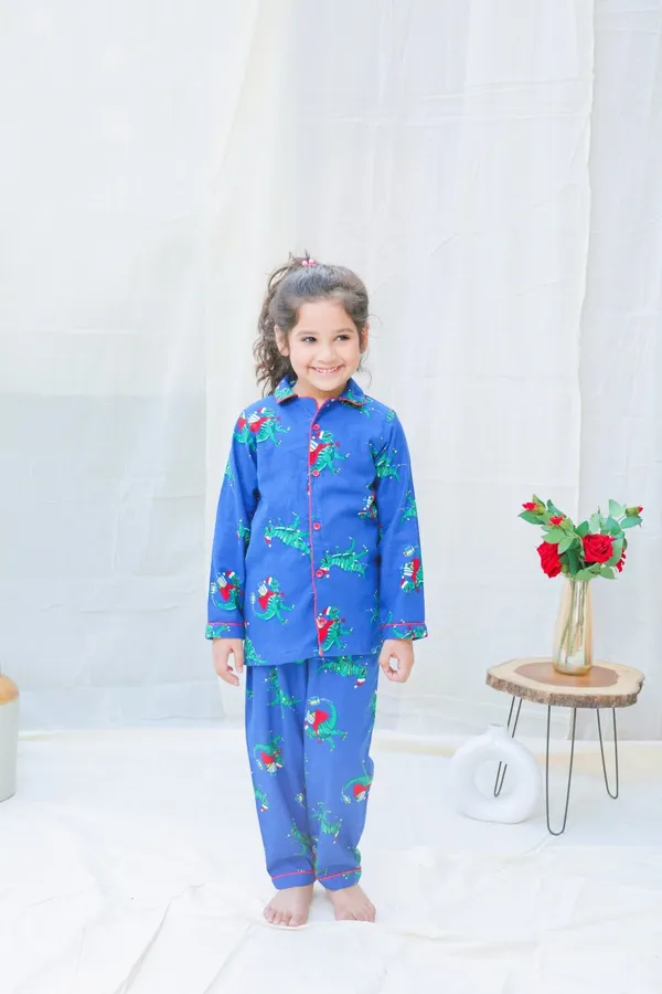 Blue_Cotton_Blend_Collard_Long_Sleeves_Winter_Night_Suits_For_Girls