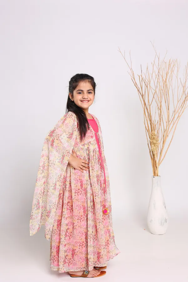 Pink_Polyester_Fit_And_Flare_Maxi_Dress_For_Girls