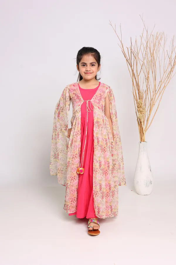 Pink_Polyester_Fit_And_Flare_Maxi_Dress_For_Girls
