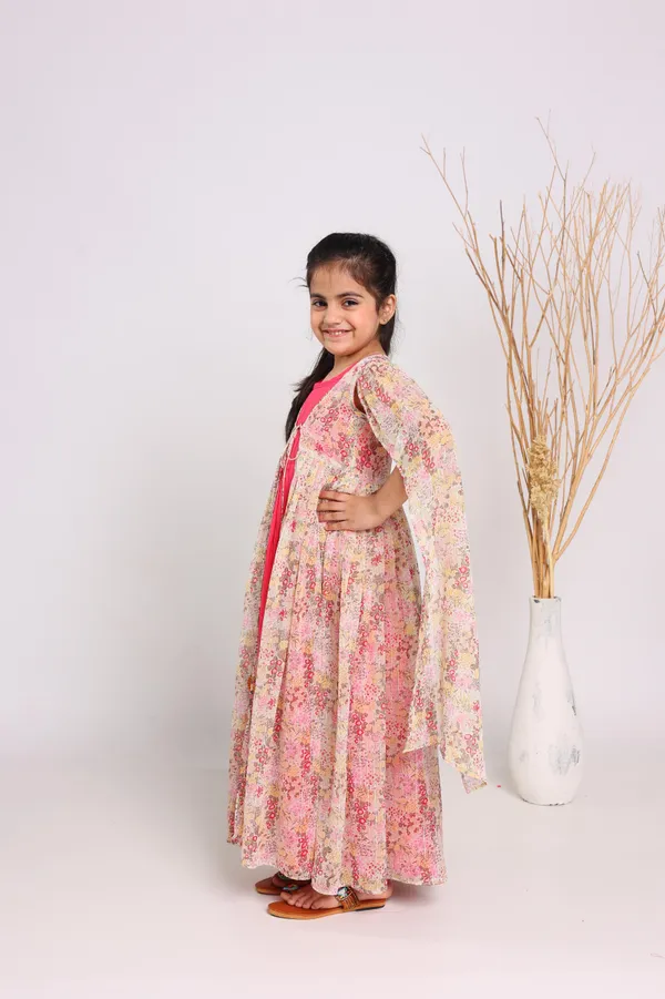 Pink_Polyester_Fit_And_Flare_Maxi_Dress_For_Girls