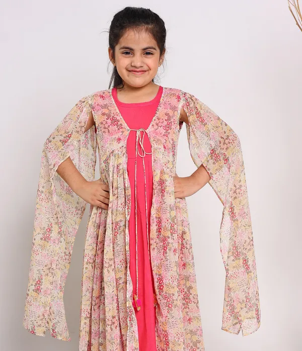 Pink_Polyester_Fit_And_Flare_Maxi_Dress_For_Girls