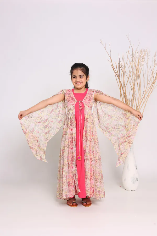 Pink_Polyester_Fit_And_Flare_Maxi_Dress_For_Girls