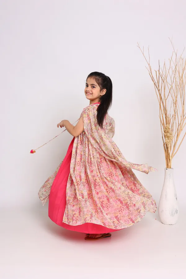 Pink_Polyester_Fit_And_Flare_Maxi_Dress_For_Girls