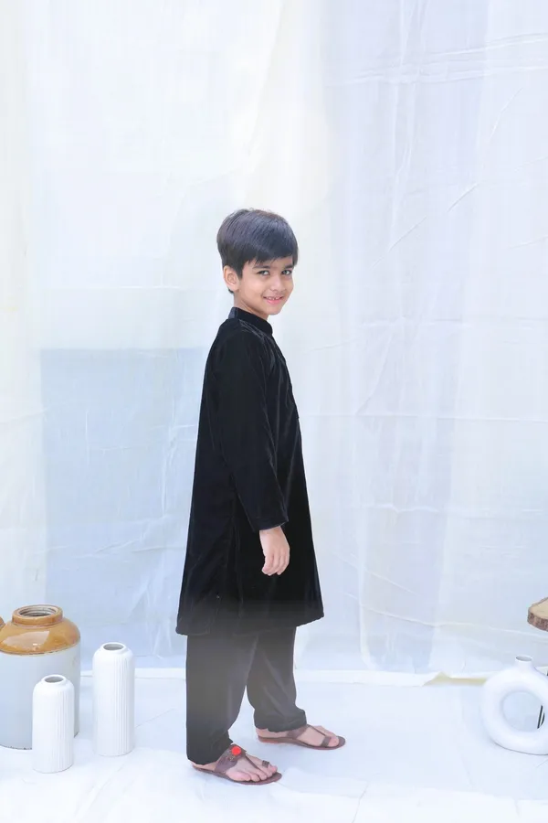 Black_Evil_Eye_Velvet_Kurta_And_Trousersforboys